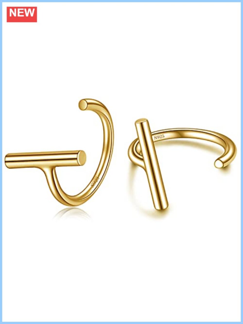 925 Sterling Silver Half Hoop Huggie Earrings Hypoallergenic Ball Bar Star Moon